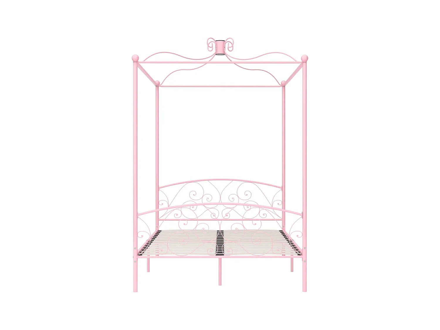 Hemelbedframe metaal roze 140x200 cm