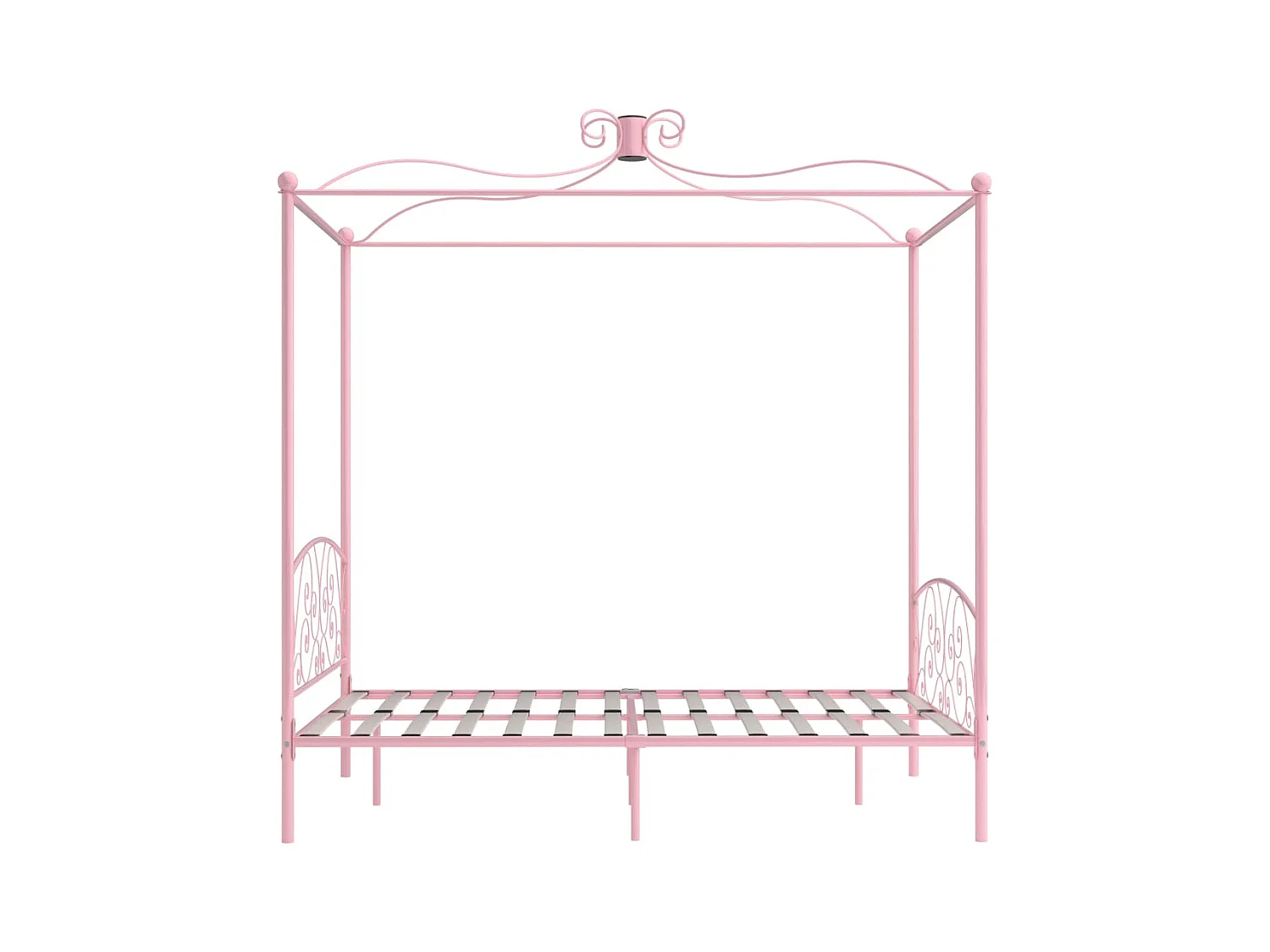 Hemelbedframe metaal roze 140x200 cm