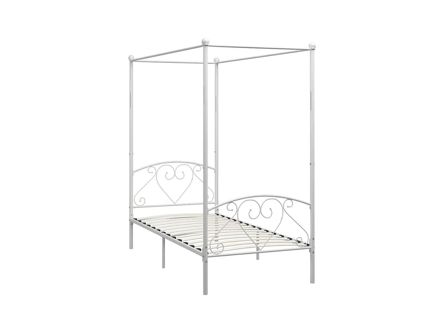 Hemelbedframe metaal wit 120x200 cm