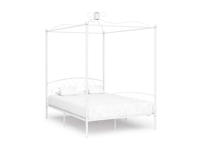 Hemelbedframe metaal wit 120x200 cm
