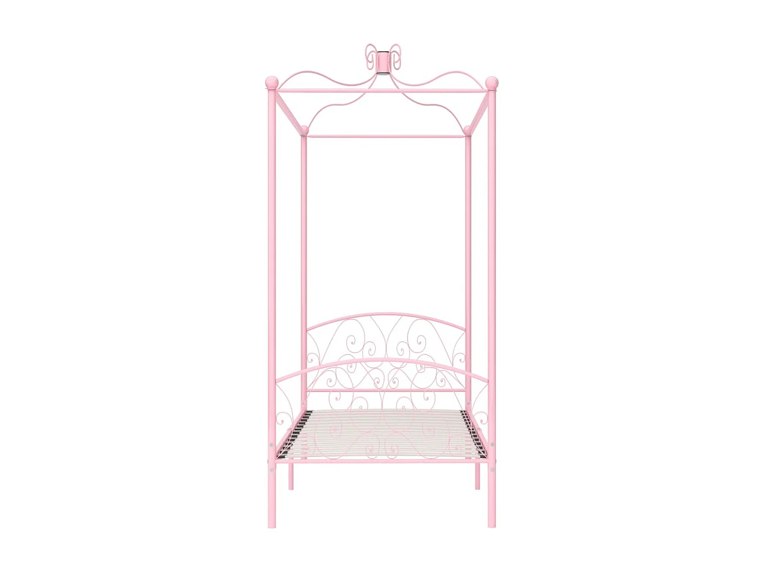 Hemelbedframe metaal roze 90x200 cm