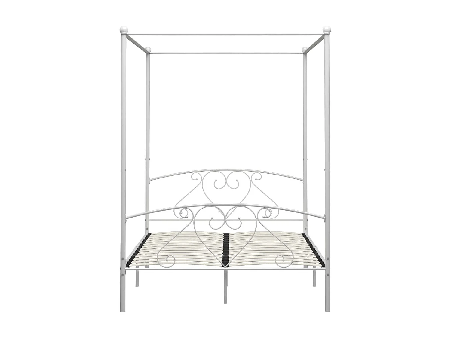 Estrutura de cama dossel 160x200 cm metal branco