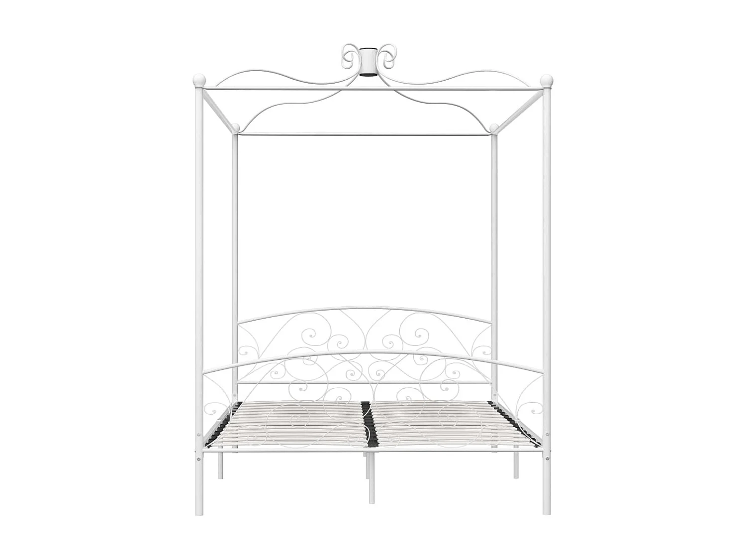 Hemelbedframe metaal wit 180x200 cm