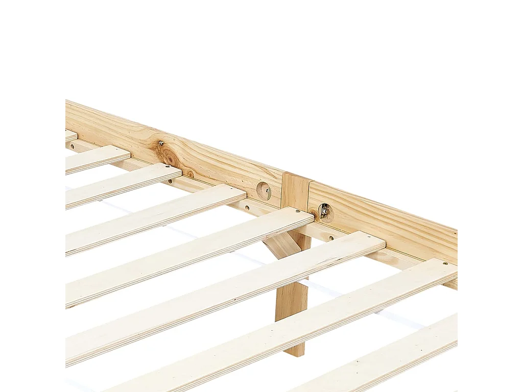 Estrutura de cama com toldo 90x200 cm pinho maciço