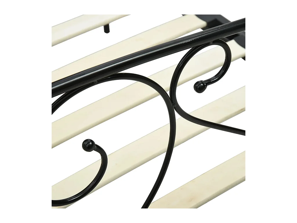 Hemelbedframe metaal zwart 140x200 cm