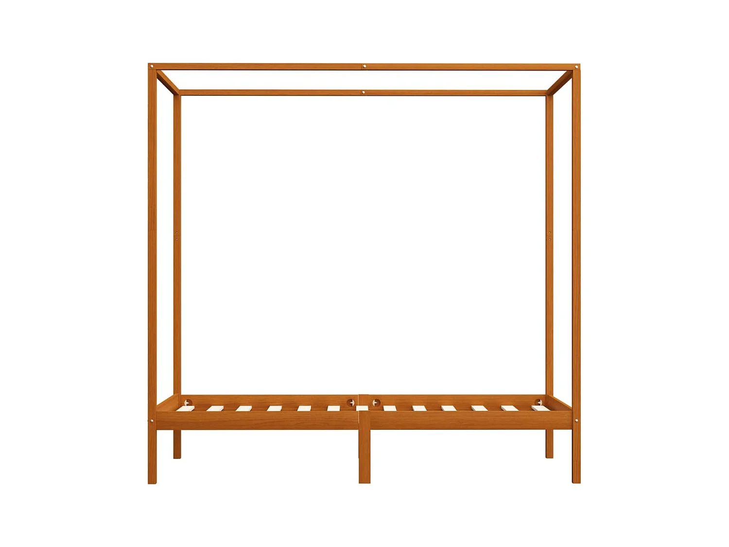 Cadre de lit à baldaquin Marron miel Pin massif 100x200 cm
