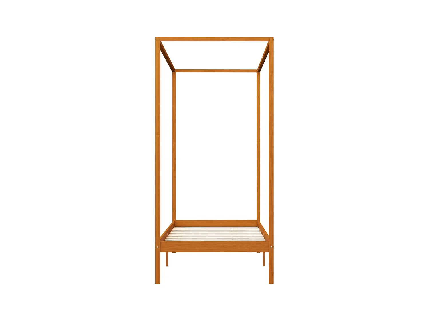 Cadre de lit à baldaquin Marron miel Pin massif 100x200 cm