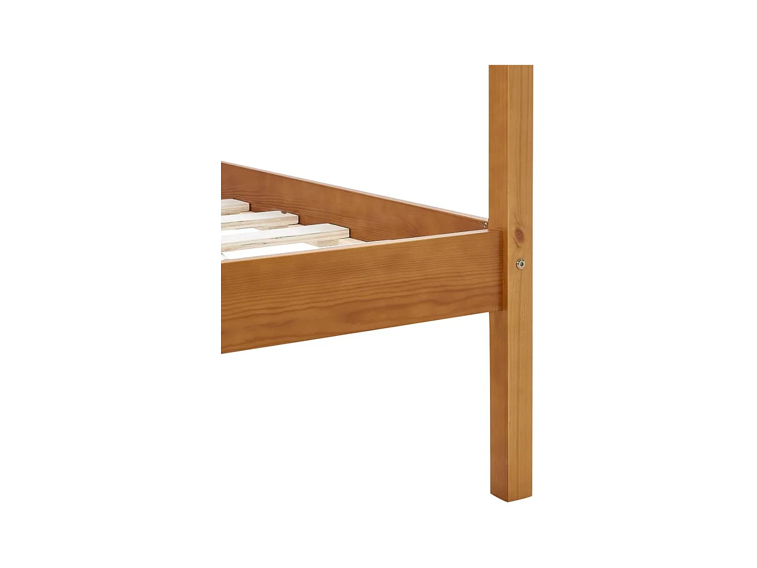 Cadre de lit à baldaquin Marron miel Pin massif 100x200 cm