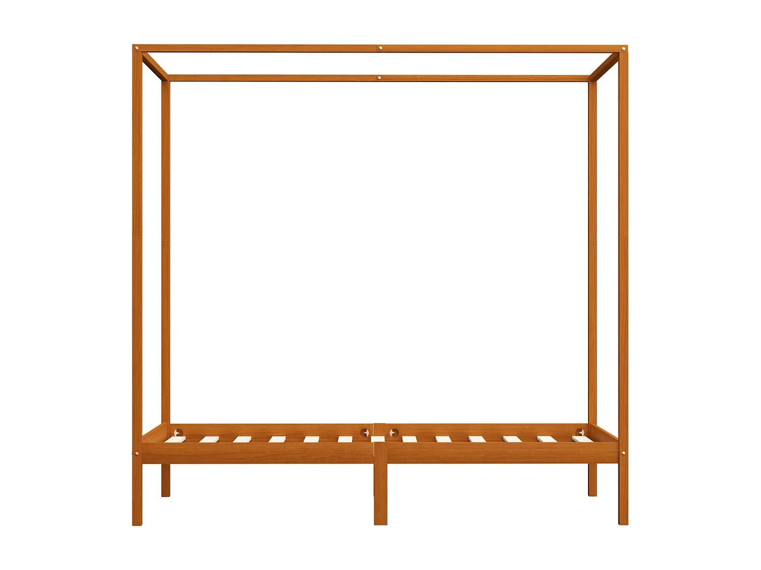 Cadre de lit à baldaquin Marron miel Pin massif 100x200 cm