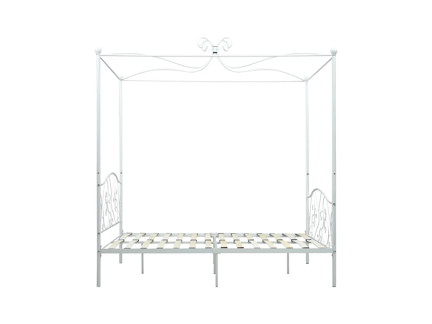 Hemelbedframe metaal wit 140x200 cm