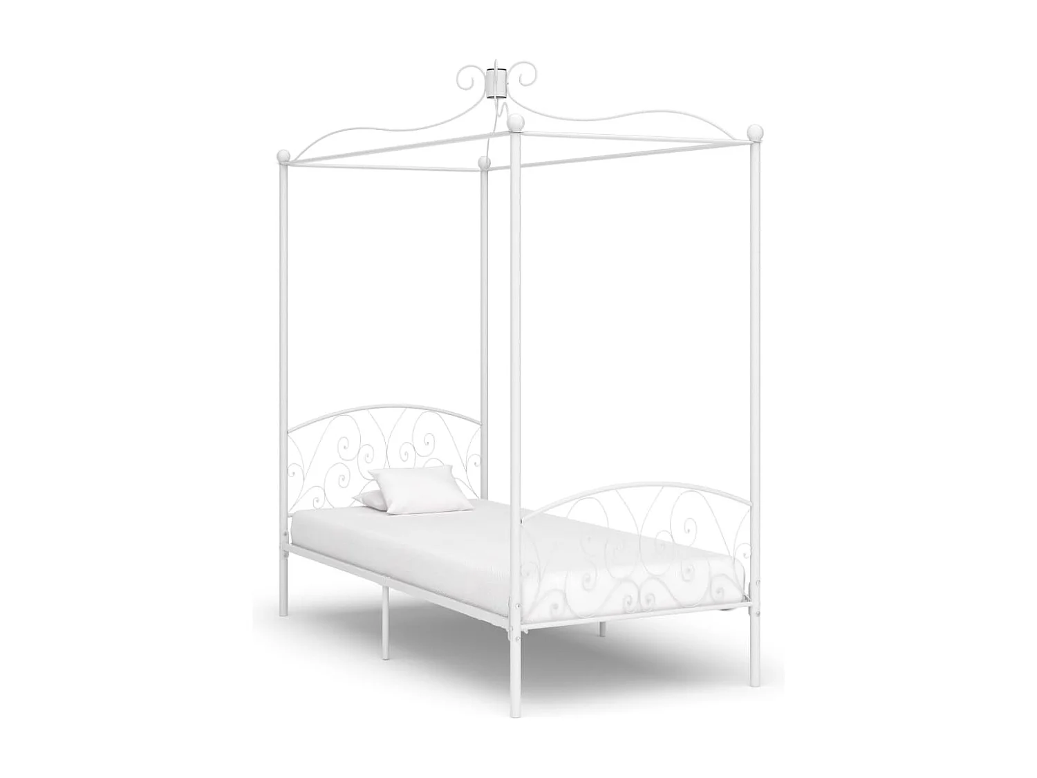 Hemelbedframe metaal wit 90x200 cm