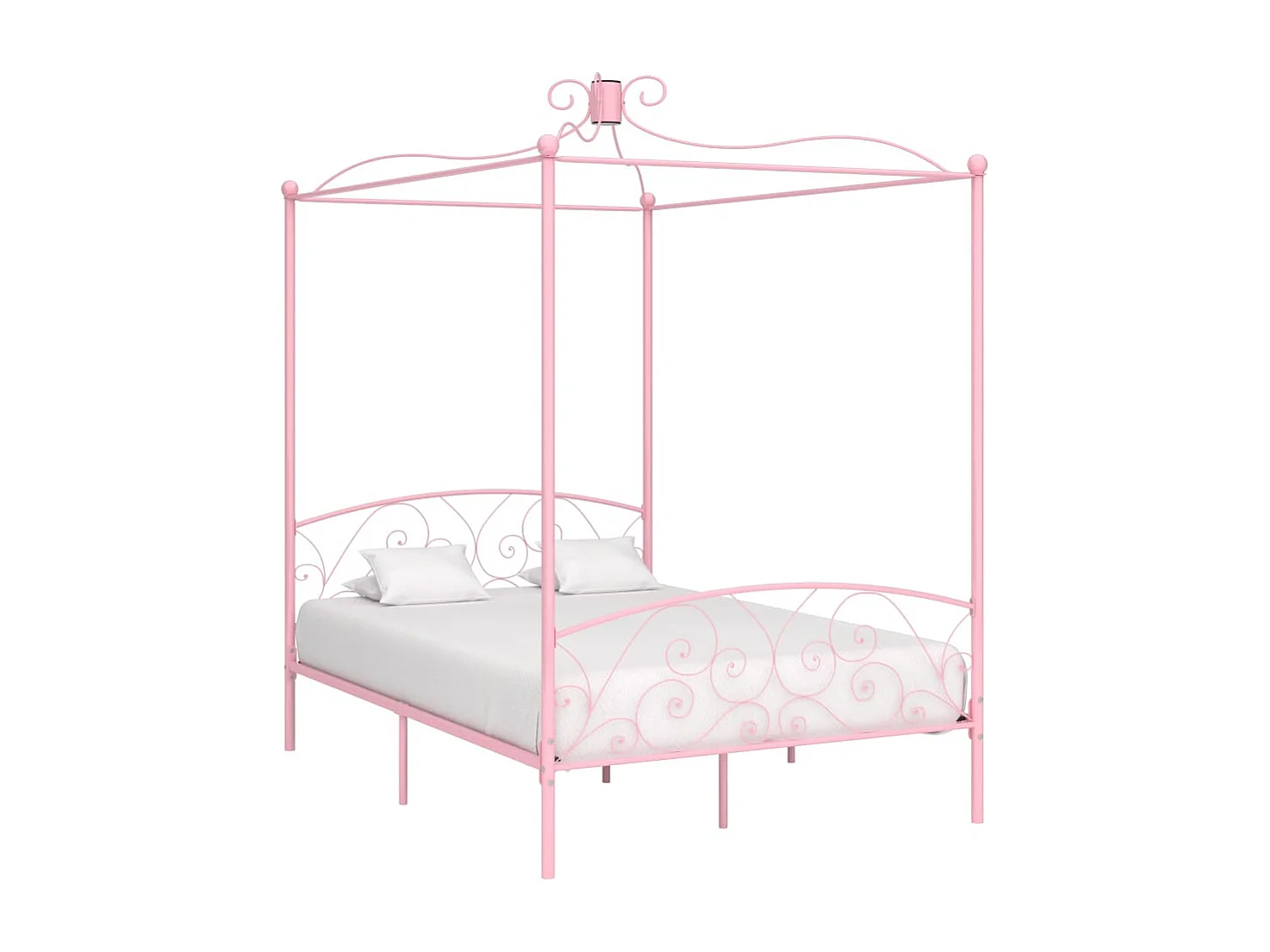 Hemelbedframe metaal roze 120x200 cm