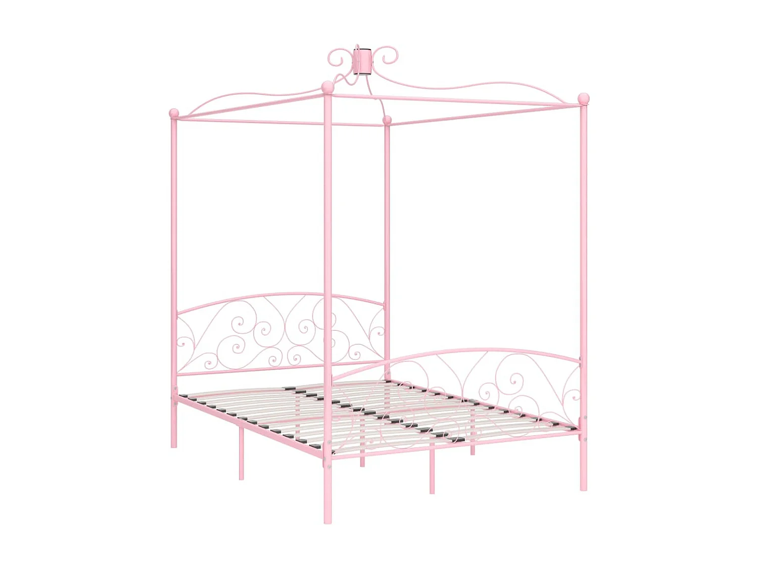 Hemelbedframe metaal roze 120x200 cm