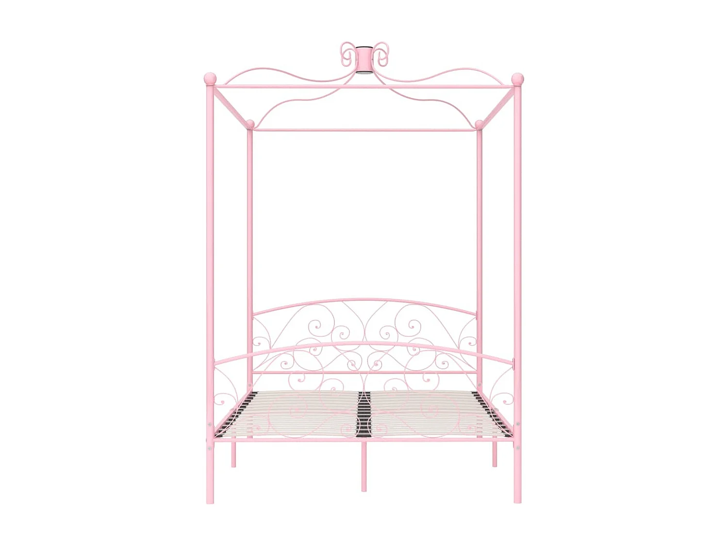 Hemelbedframe metaal roze 120x200 cm