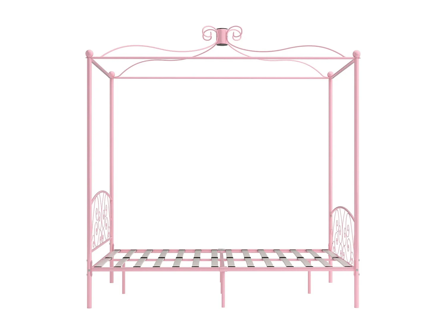Hemelbedframe metaal roze 120x200 cm
