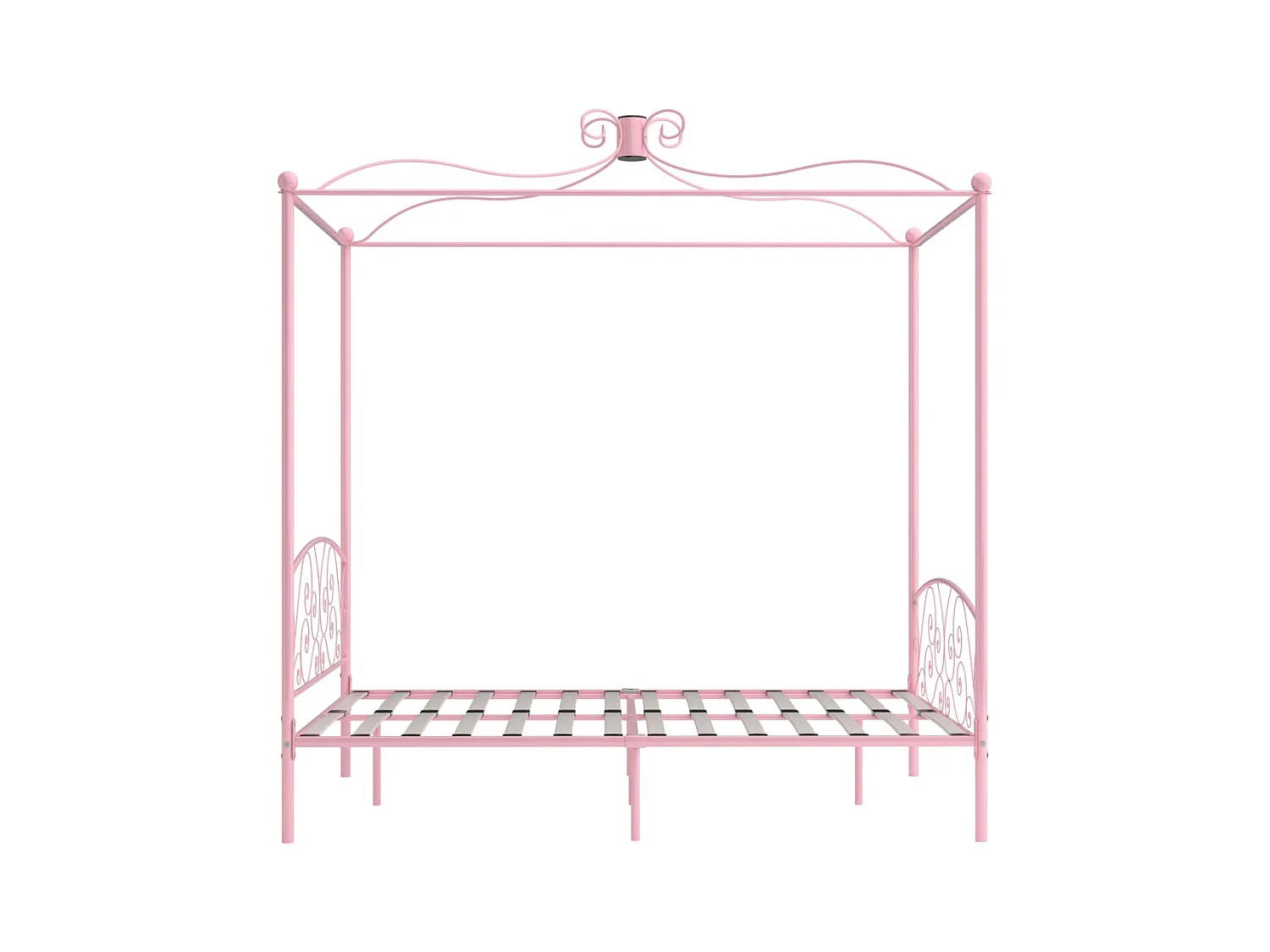 Cadre de lit à baldaquin Rose Métal 120 x 200 cm