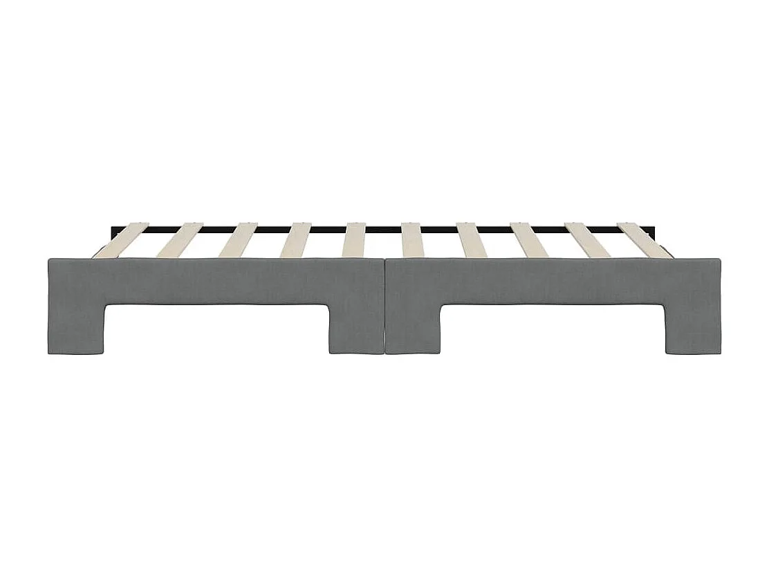 Lit de jour avec lit gigogne gris foncé 90x190 cm tissu