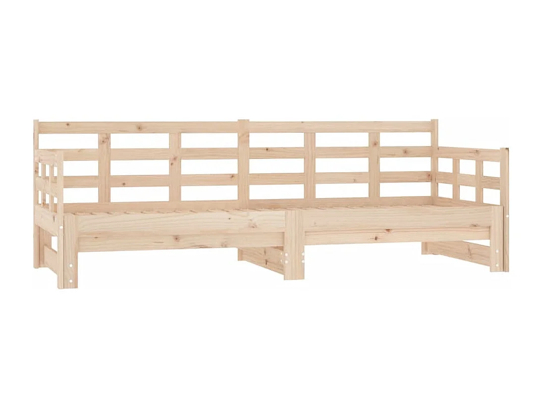 Sofá cama extraíble madera maciza de pino 2x(90x200) cm