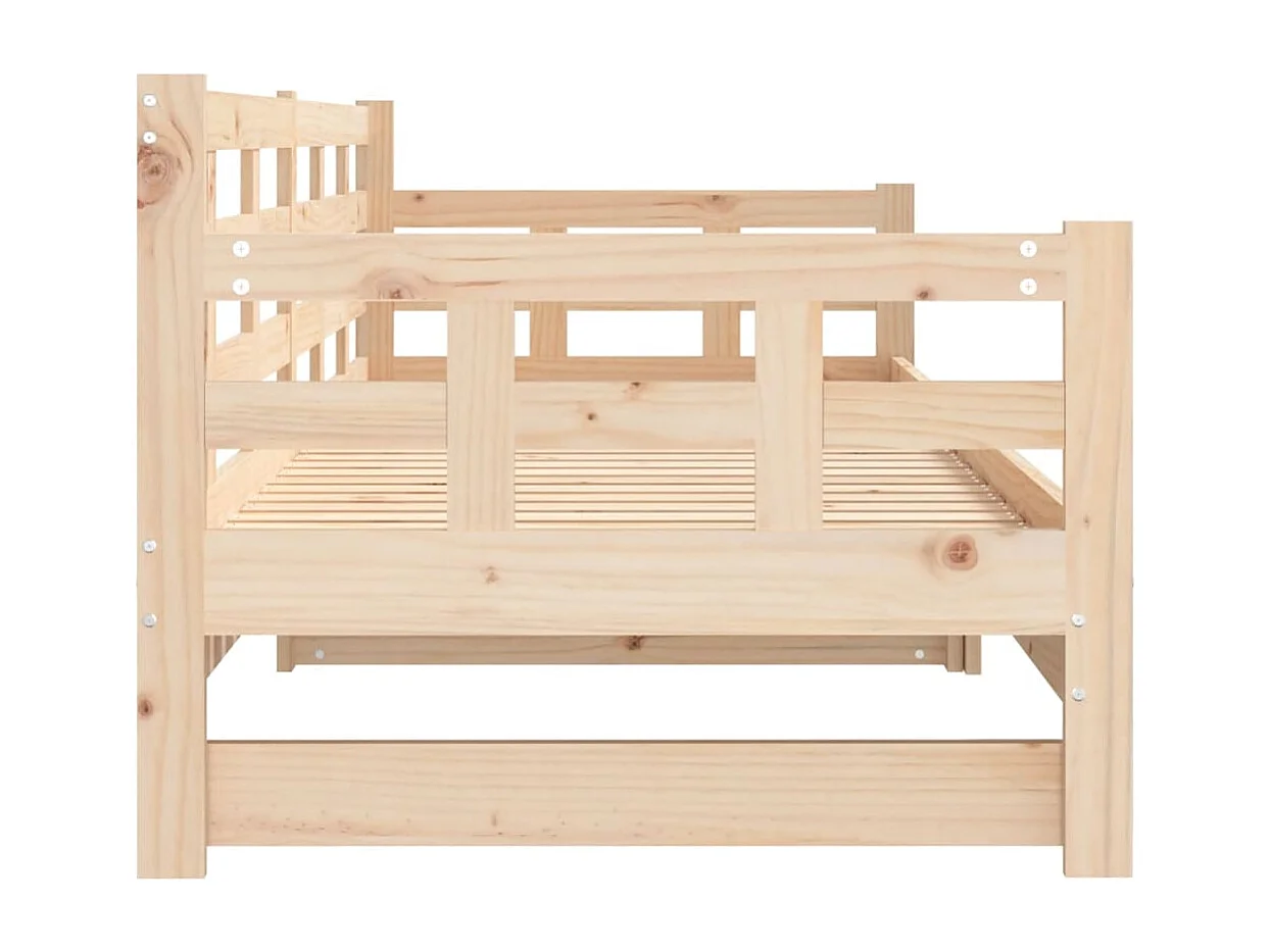 Sofá cama extraíble madera maciza de pino 2x(90x200) cm