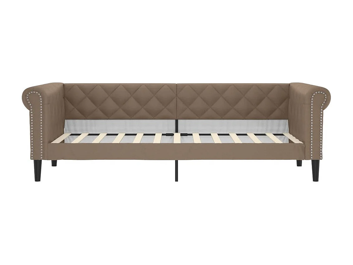 Lit de jour avec lit gigogne cappuccino 90x200 cm similicuir