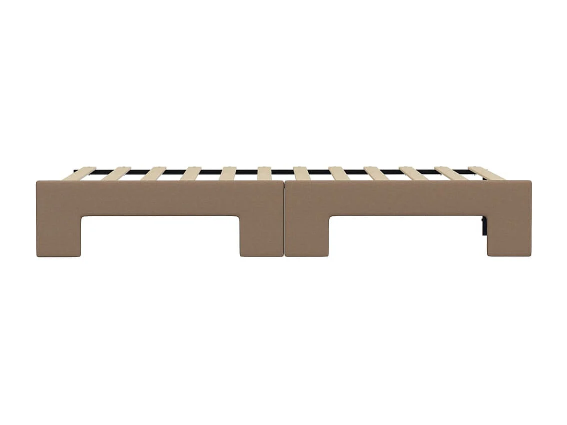 Lit de jour avec lit gigogne cappuccino 90x200 cm similicuir