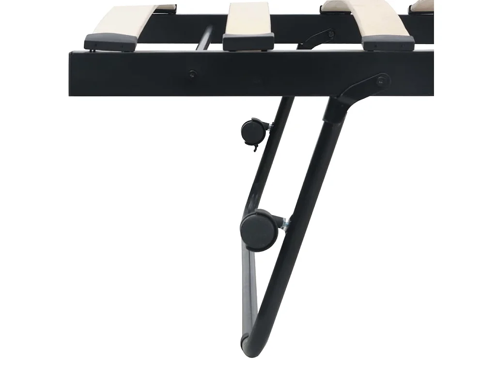 Cadre de lit Noir Acier 180x200/90x200 cm