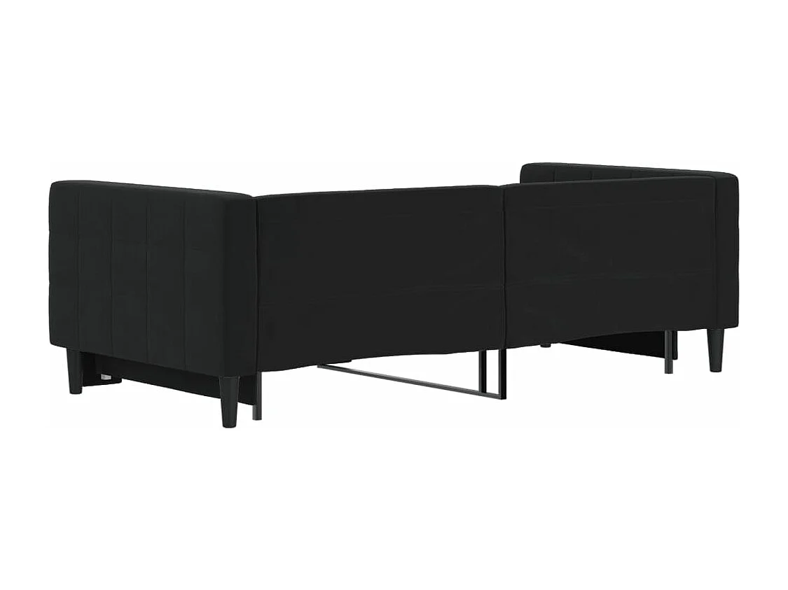 Sofá cama nido terciopelo negro 90x190 cm