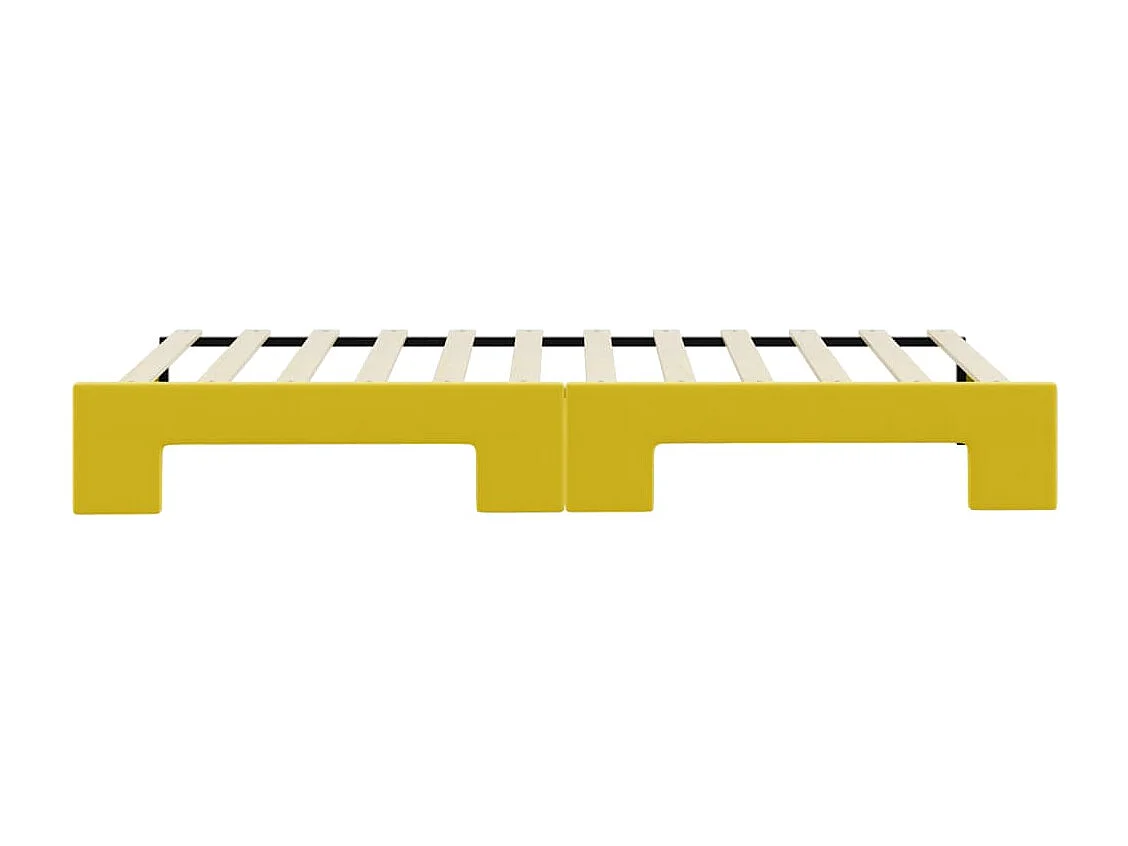 Sofá cama nido terciopelo amarillo 90x200 cm