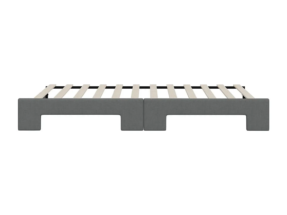 Lit de jour avec lit gigogne gris foncé 100x200 cm tissu