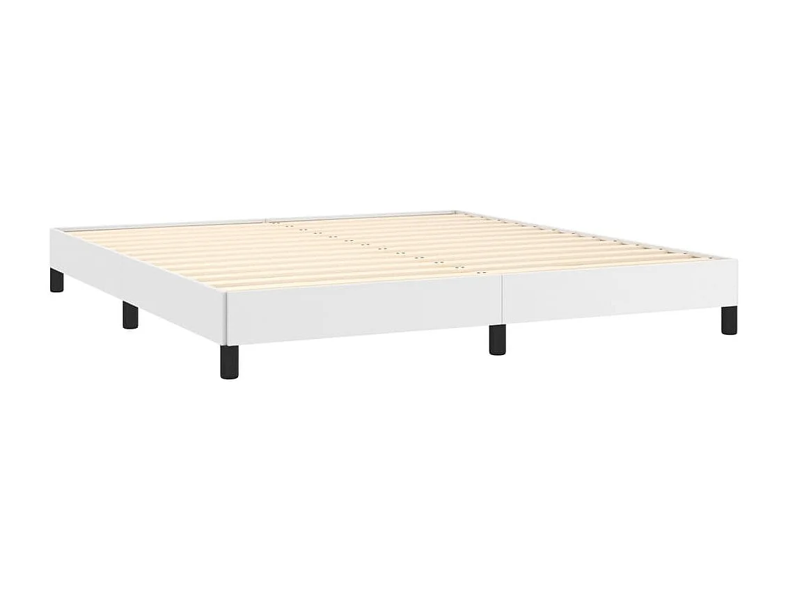 Estrutura de cama 160x200 cm couro artificial cappuccino