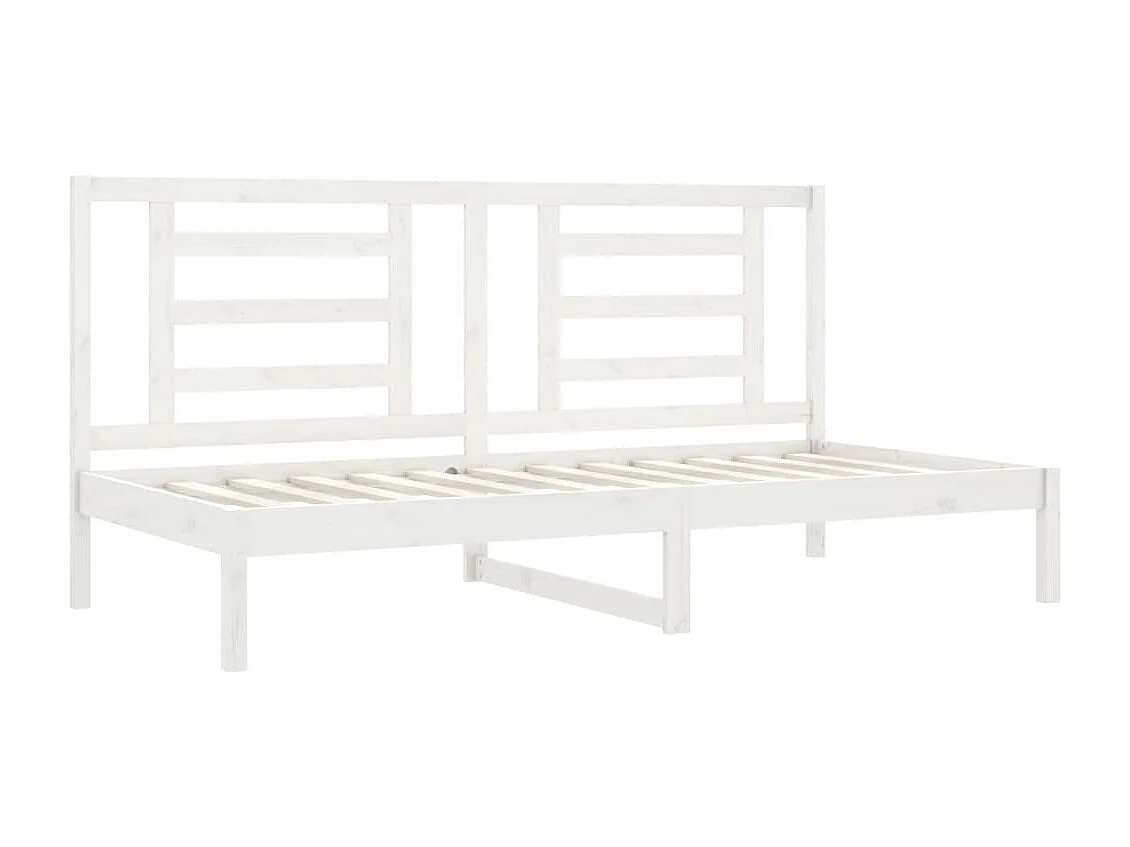 Sofá cama madera maciza de pino blanco 80x200 cm