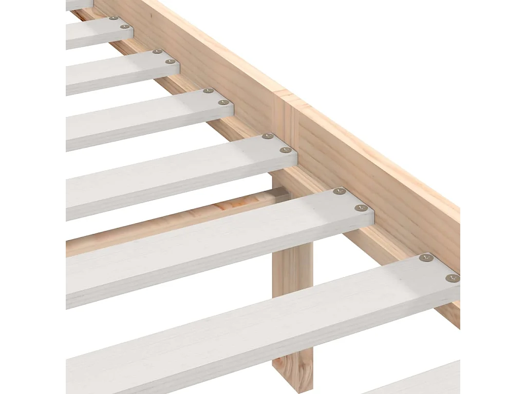 Cadre de lit Bois massif 120x190 cm Petit Double