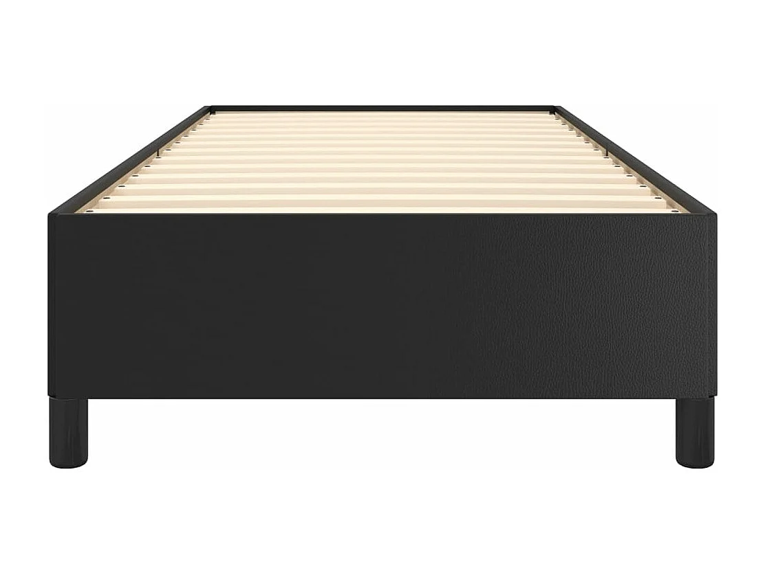 Estructura de cama de cuero sintético negro 100x200 cm