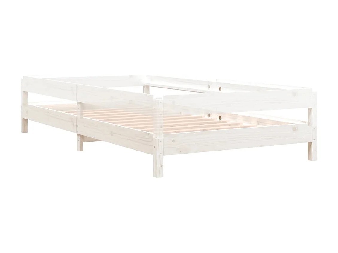 Lit empilable Blanc 80x200 cm Bois de pin massif