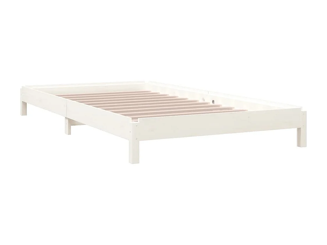 Lit empilable Blanc 80x200 cm Bois de pin massif