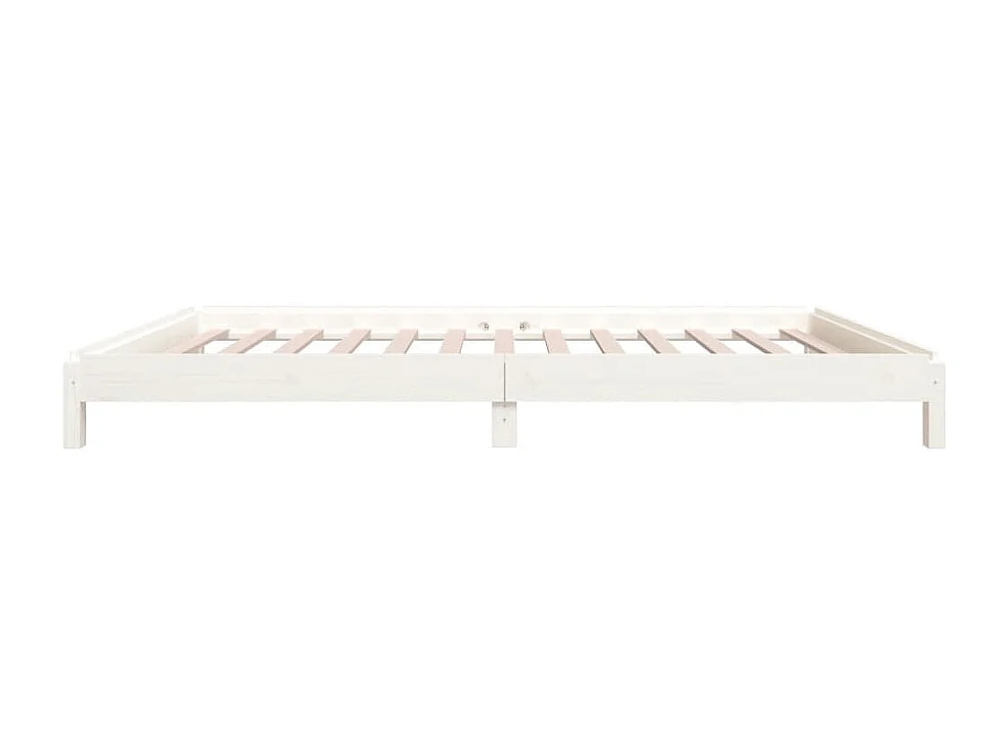 Lit empilable Blanc 80x200 cm Bois de pin massif