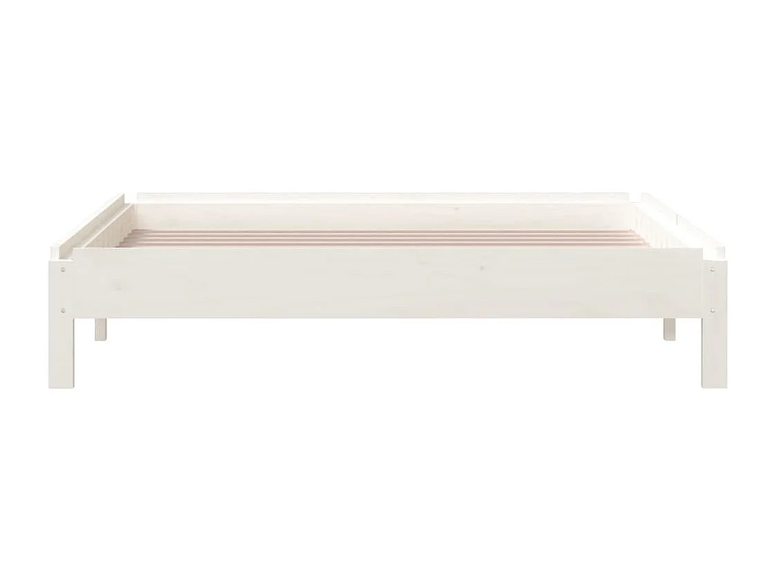 Lit empilable Blanc 80x200 cm Bois de pin massif