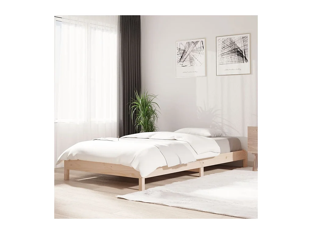 Lit empilable 90x190 cm Bois de pin massif