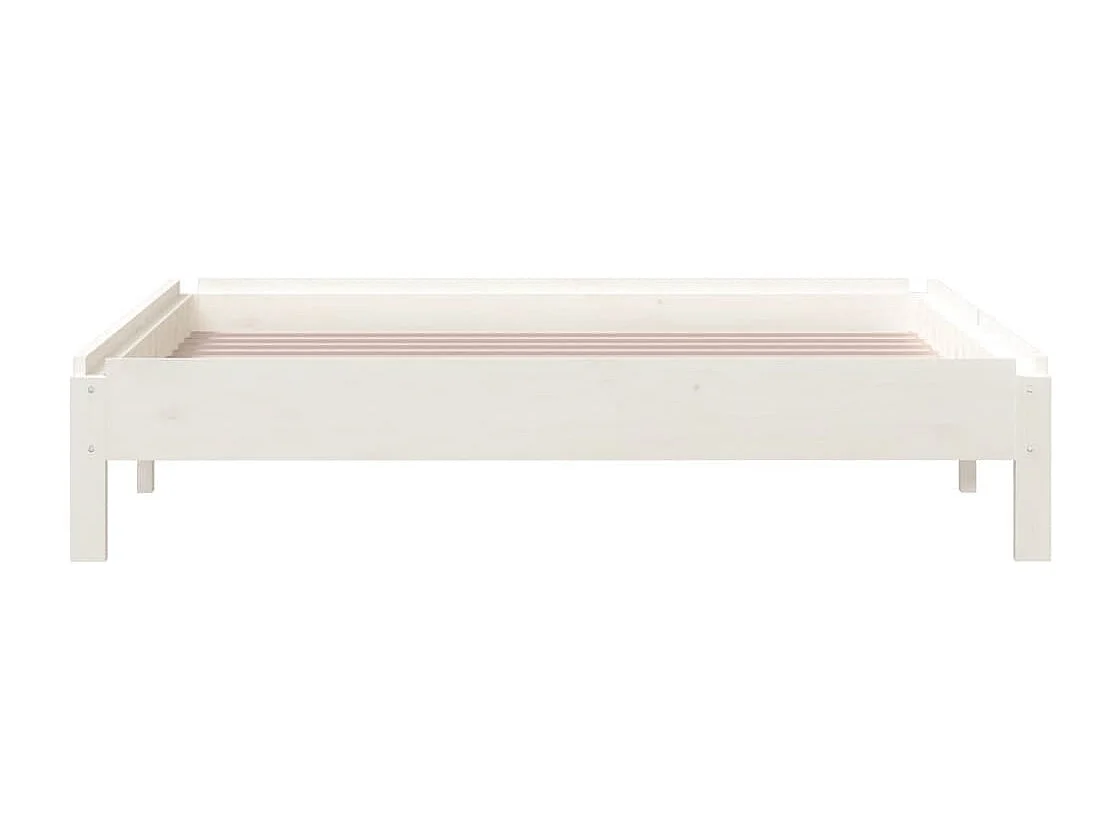 Lit empilable Blanc 90x200 cm Bois de pin massif
