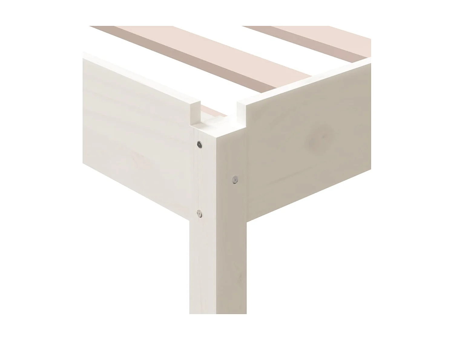 Lit empilable Blanc 90x200 cm Bois de pin massif