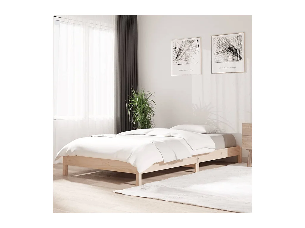 Lit empilable 75x190 cm Bois de pin massif