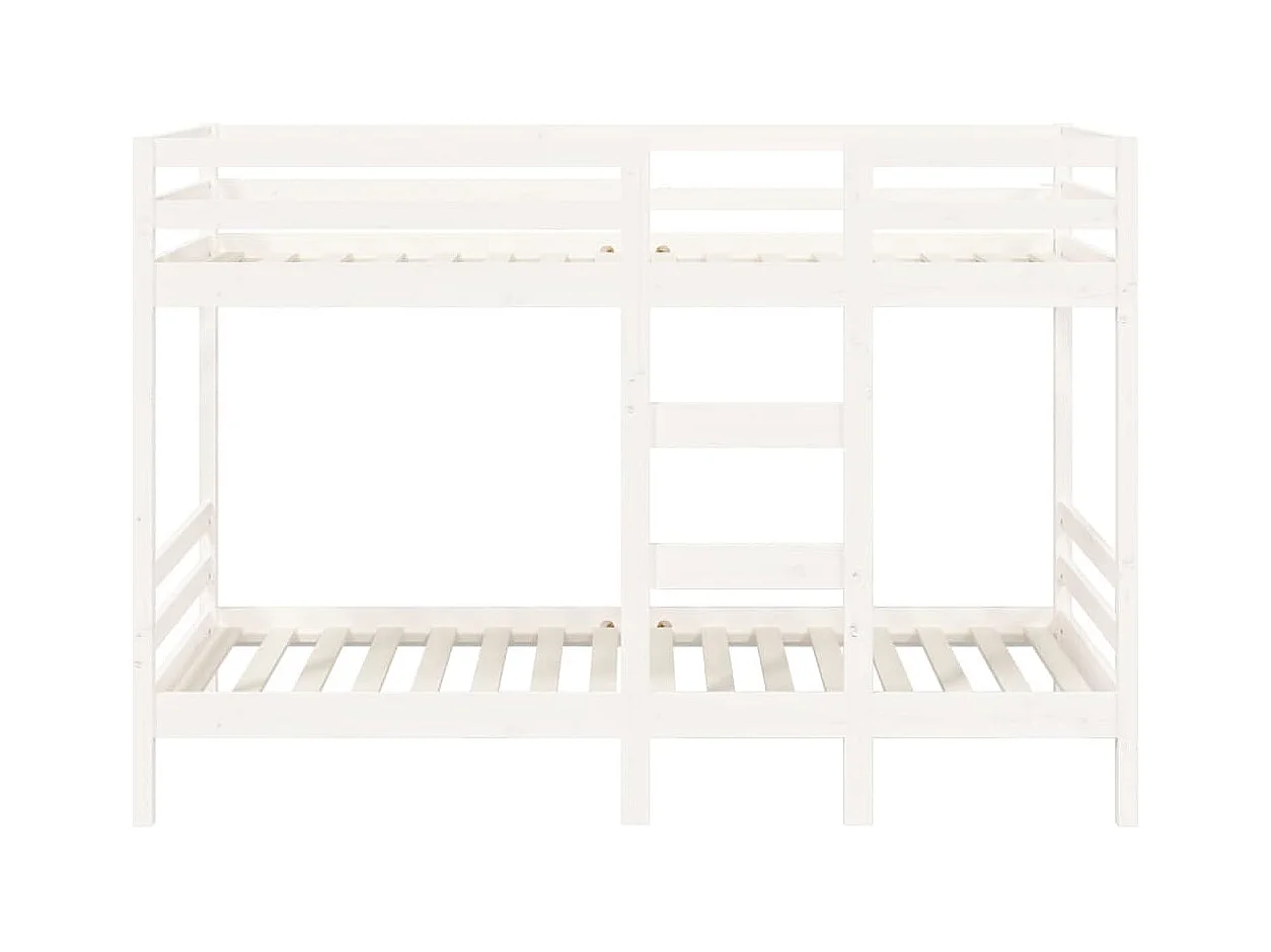 Lit superposé Blanc 80x200 cm Bois de pin massif