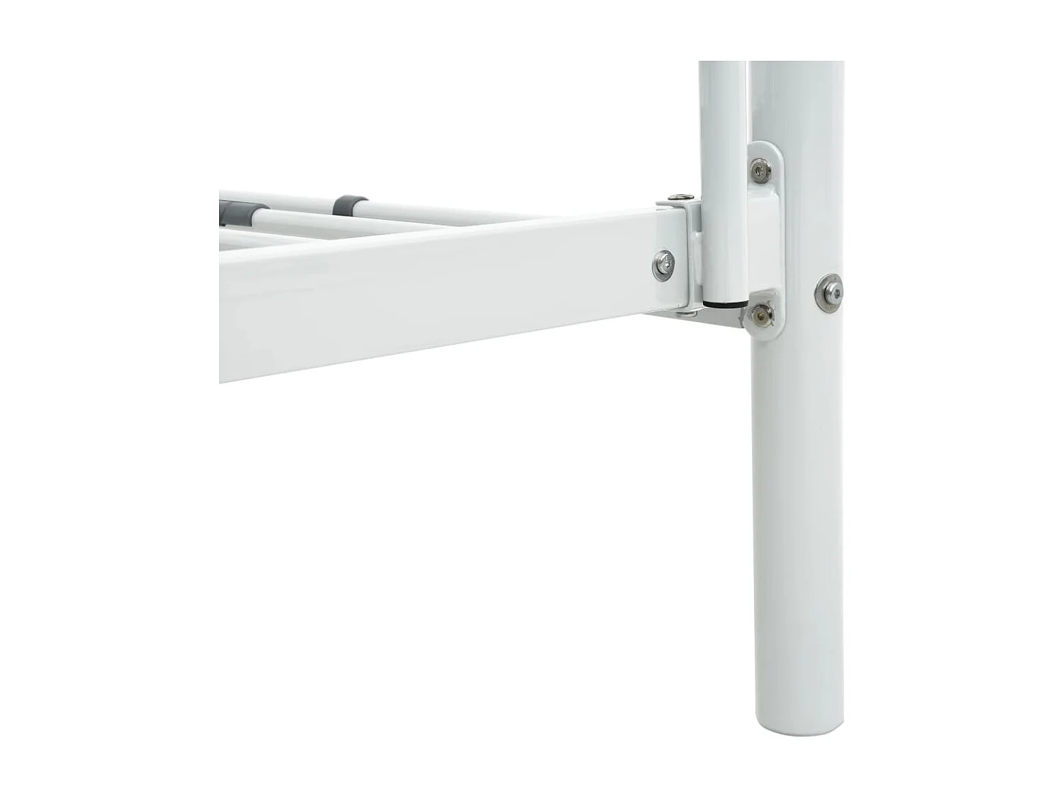 Cadre de lit superposé Blanc Métal 140x200 cm/90x200 cm