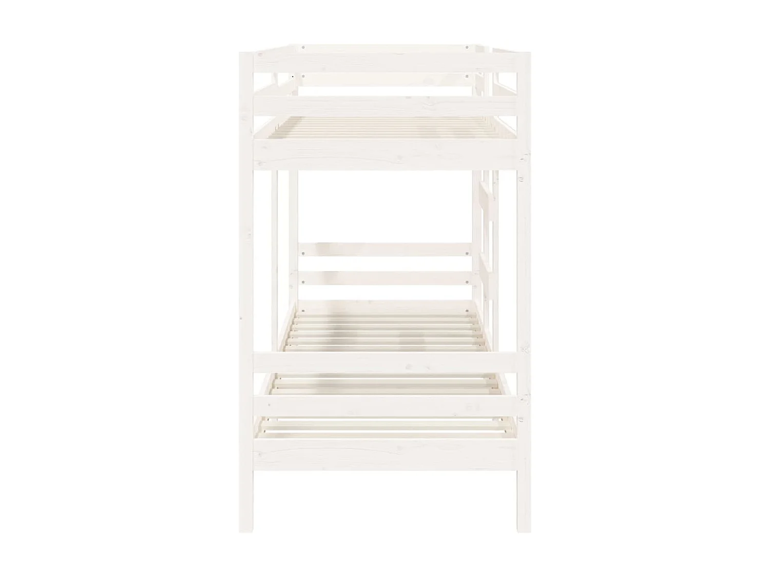 Lit superposé Blanc 90x200 cm Bois de pin massif