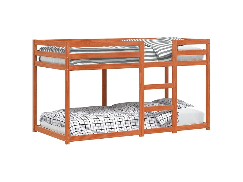 Beliche 90x190 cm madeira de pinho maciça castanho cera