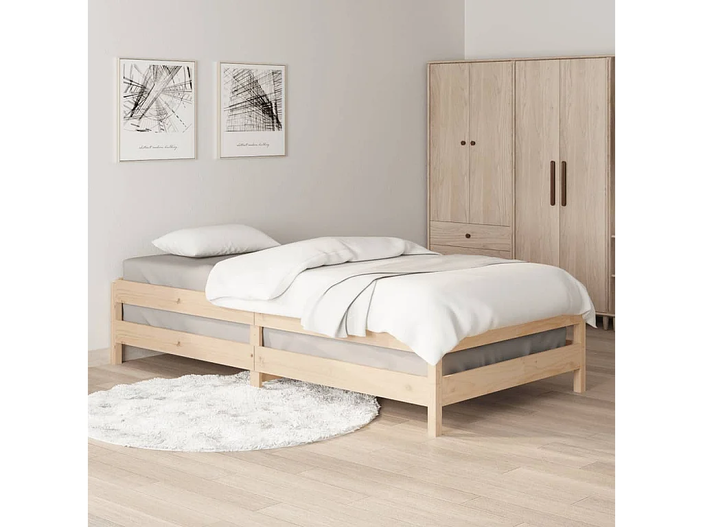 Lit empilable 80x200 cm Bois de pin massif