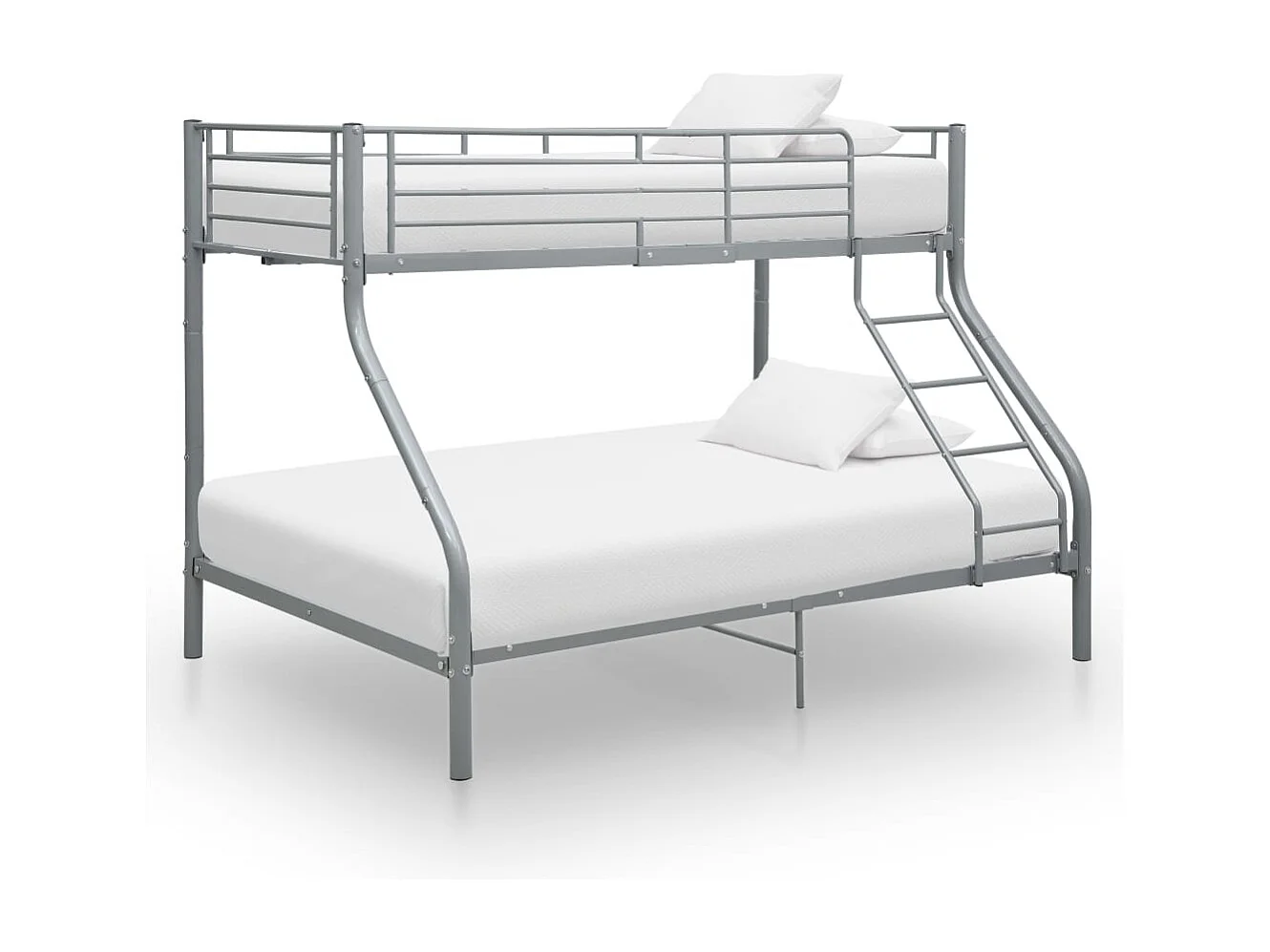 Stapelbedframe metaal grijs 140x200 cm/90x200 cm