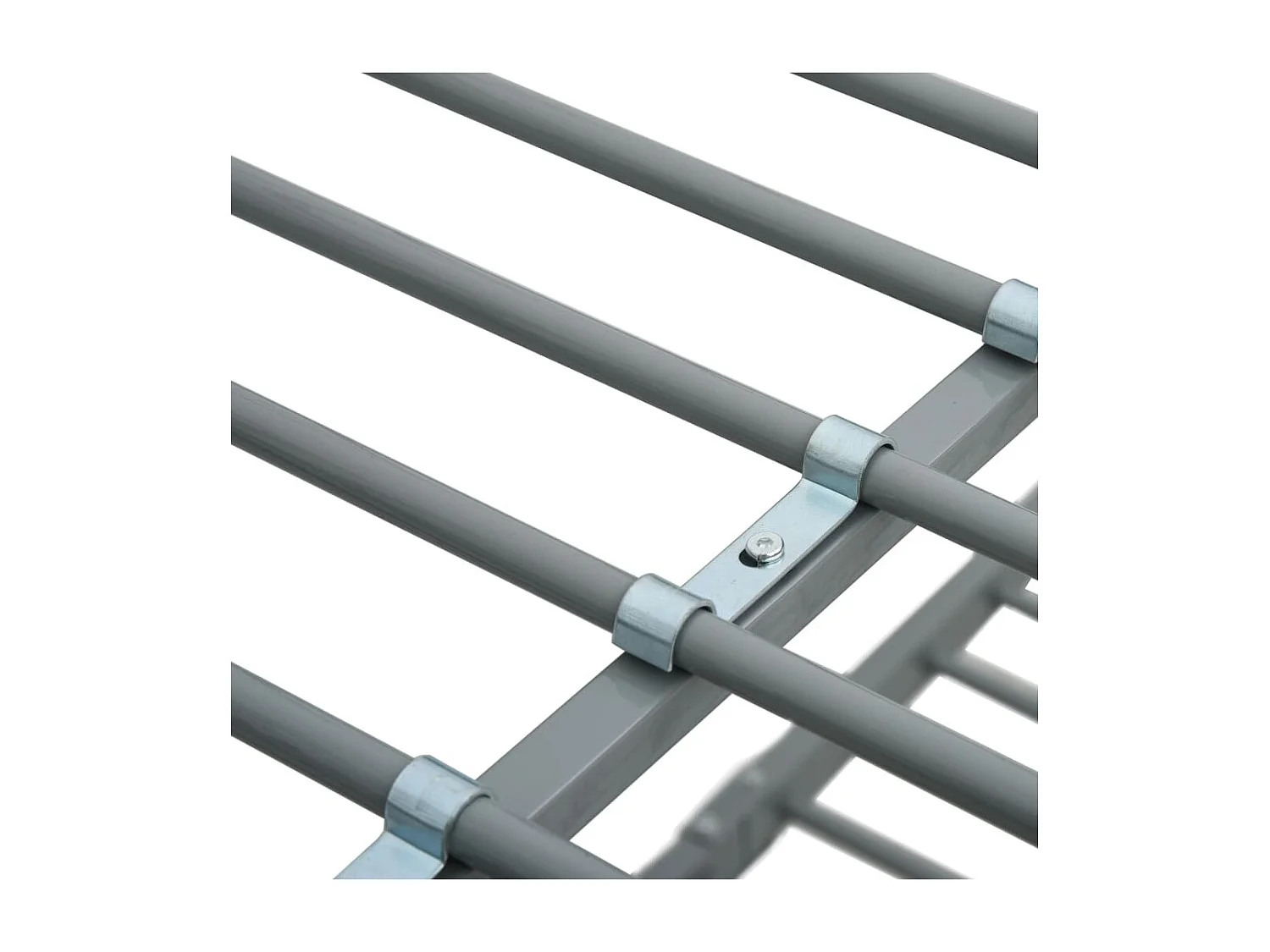 Stapelbedframe metaal grijs 140x200 cm/90x200 cm