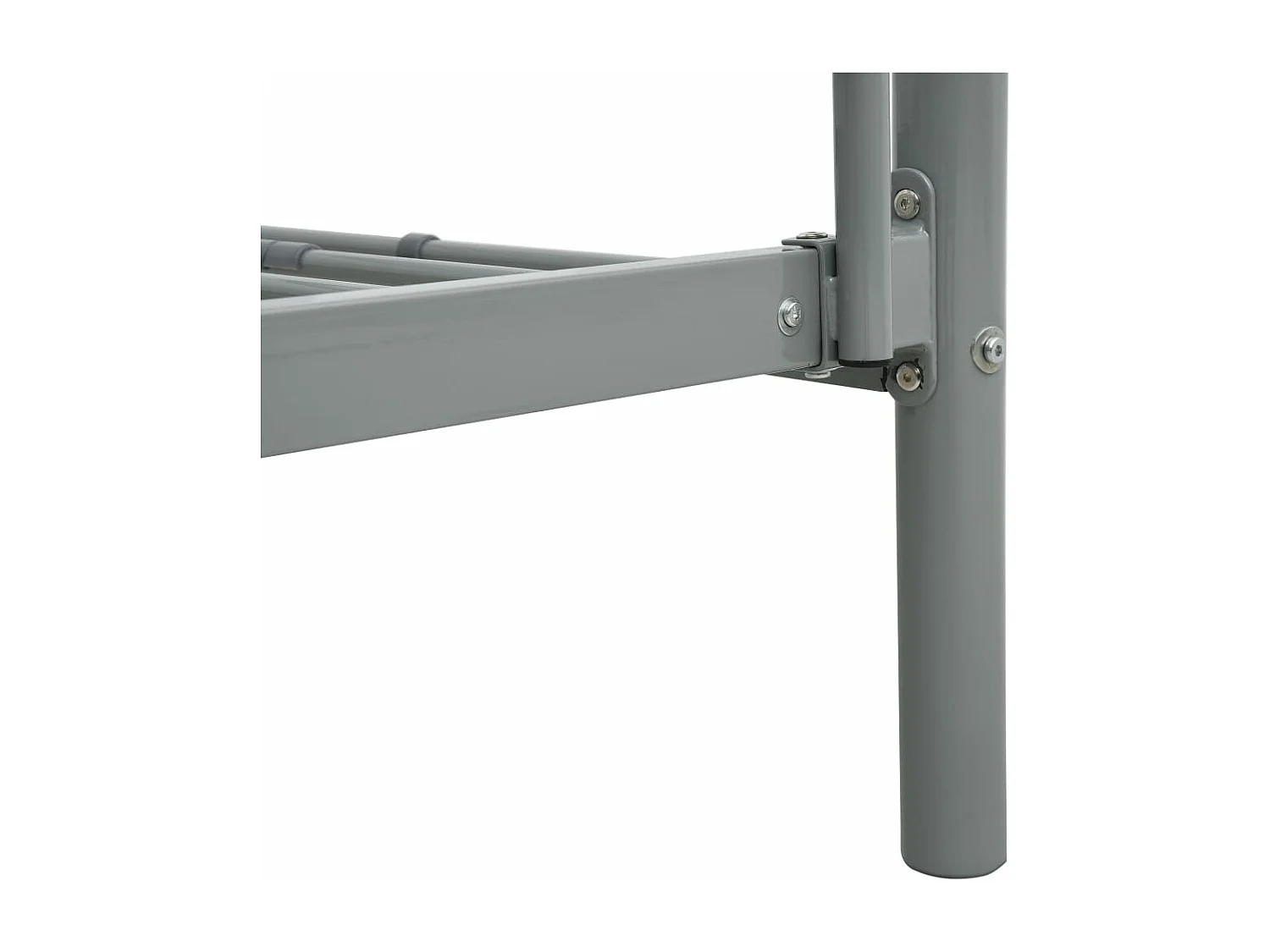 Stapelbedframe metaal grijs 140x200 cm/90x200 cm