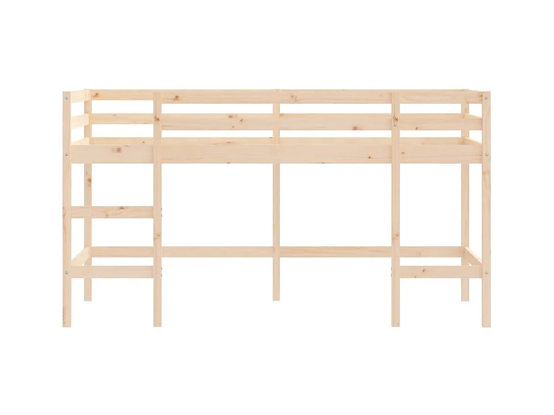 Lit mezzanine enfants échelle 90x190 cm bois pin massif